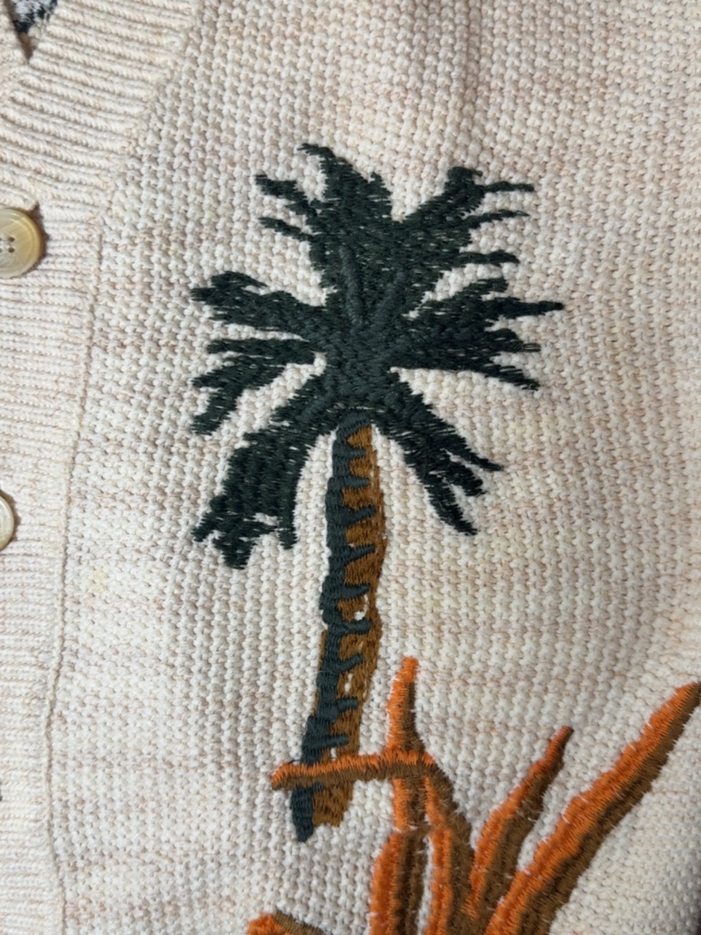 Scotch & Soda Cream Cardigan with Nature Motifs - Picture 2 of 7